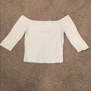 Light blue off the shoulder crop top from Pacsun